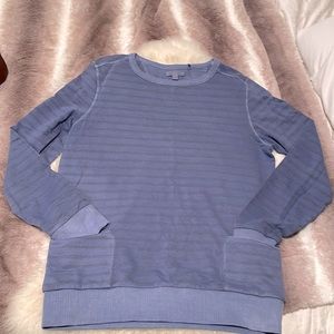 Barbour Women’s size 12 (UK) light sweatshirt in blue denim stripe. Never worn